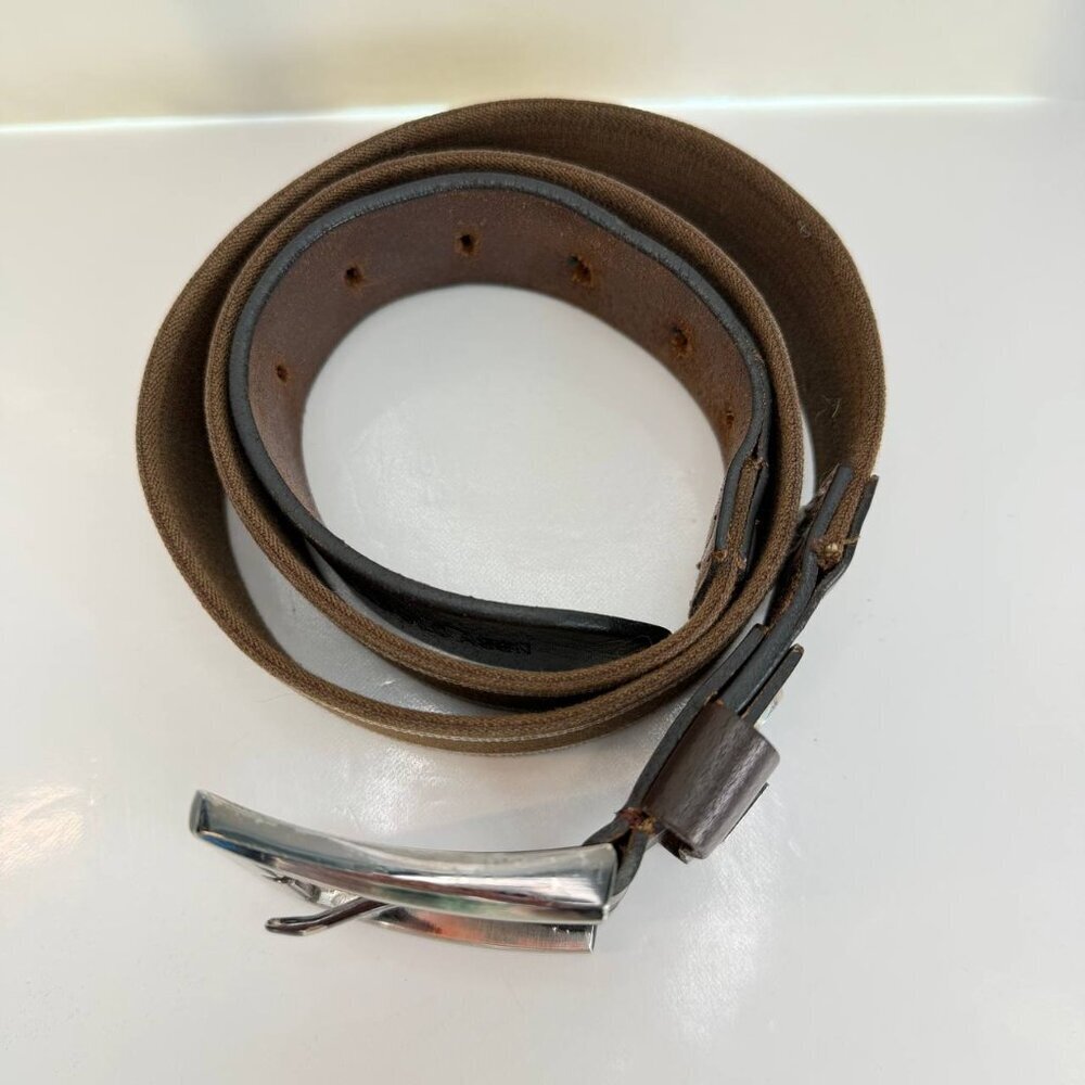 Men’s U.S. Polo Assn. Leather & Canvas Belt - Size 32 - Picture 5 of 13